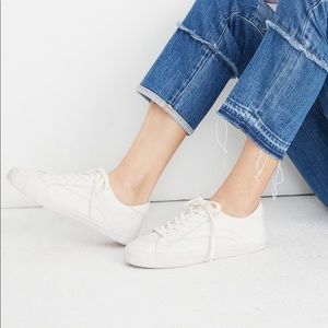 Madewell Women's Sidewalk Low-Top Sneakers in Leather Size 9 L3243
